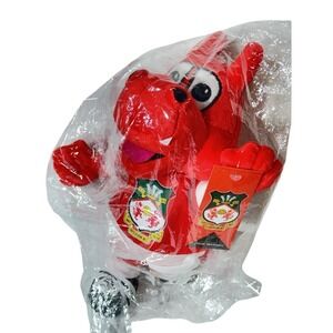 Wrexham AFC Red Dragon Mascot Plush Toy Official Merchandise New With Tags